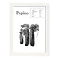 Poster de Pepino. Láminas de frutas y verduras.-Artwork-Nacnic-A4-Marco Blanco-Nacnic Estudio SL