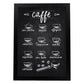 Láminas de café. Poster con diseño de Tazas y Cafés Italianos.-Artwork-Nacnic-A4-Marco Negro-Nacnic Estudio SL