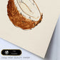 Poster cuadrado de Coconuts. Lámina de frutas y verduras de forma cuadrada, ilustrada con dibujos a color.-Artwork-Nacnic-Nacnic Estudio SL