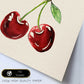 Poster cuadrado de Sabor de amor. Lámina de frutas y verduras de forma cuadrada, ilustrada con dibujos a color.-Artwork-Nacnic-Nacnic Estudio SL