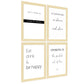 Set de 4 Cuadros Frases de Cocina Mensajes Póster Impresión Ilustración Letreros en Blanco y Negro Estilo moderno para decorar Cocina, Despensa, Comedor, Restaurante