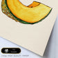 Poster cuadrado de Sabor natural. Lámina de frutas y verduras de forma cuadrada, ilustrada con dibujos a color.-Artwork-Nacnic-Nacnic Estudio SL