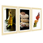 Set de 3 Cuadros de Cocina Mediterránea, Pan, Aceite de Oliva, Verduras Ilustración impresa en estilo Fotográfico para decorar Cocina, Despensa, Comedor, Restaurante, Cafetería