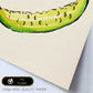 Poster cuadrado de Sabor de verano. Lámina de frutas y verduras de forma cuadrada, ilustrada con dibujos a color.-Artwork-Nacnic-Nacnic Estudio SL