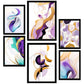 Abstracto lila morado dorado