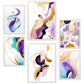 Abstracto lila morado dorado