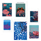Lámina Yayoi Kusama Pez y Naturaleza Azul Japonesa