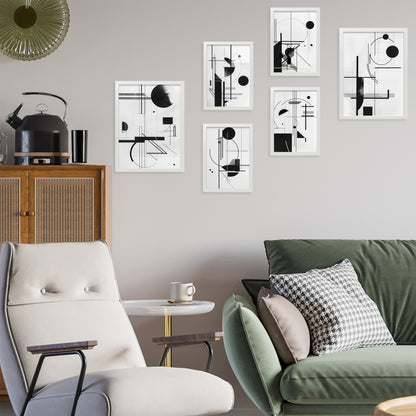bauhaus blanco y negro lineas y formas