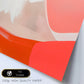 Abstract colors orange red white shapes