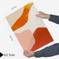 Abstract colors orange red white shapes