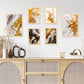 Abstract colors brown white gold shapes