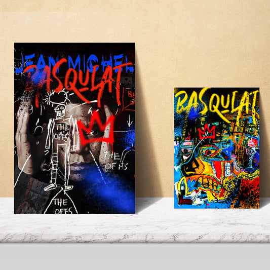 Iconic Basquiat Graffiti Pop Art