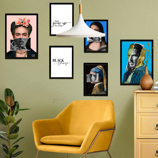 Iconic Frida Van Gohg Collage Pop Art
