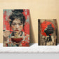 Arte callejero, grafiti rojos negros y amarillos estilo Banksy