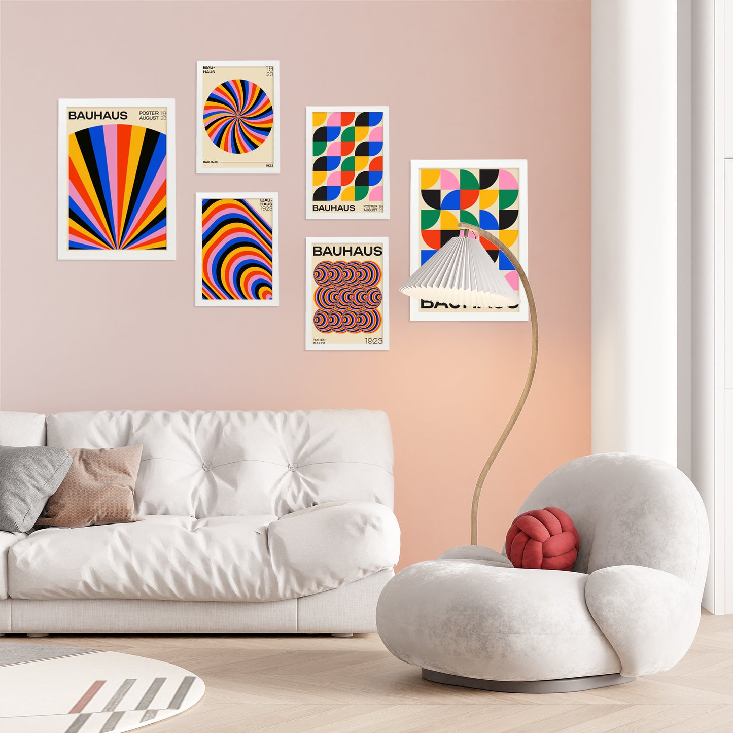 Geometrico Bauhaus colores y formas vibrantes