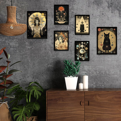 Collage surrealista mujeres estilo esoterico mistico