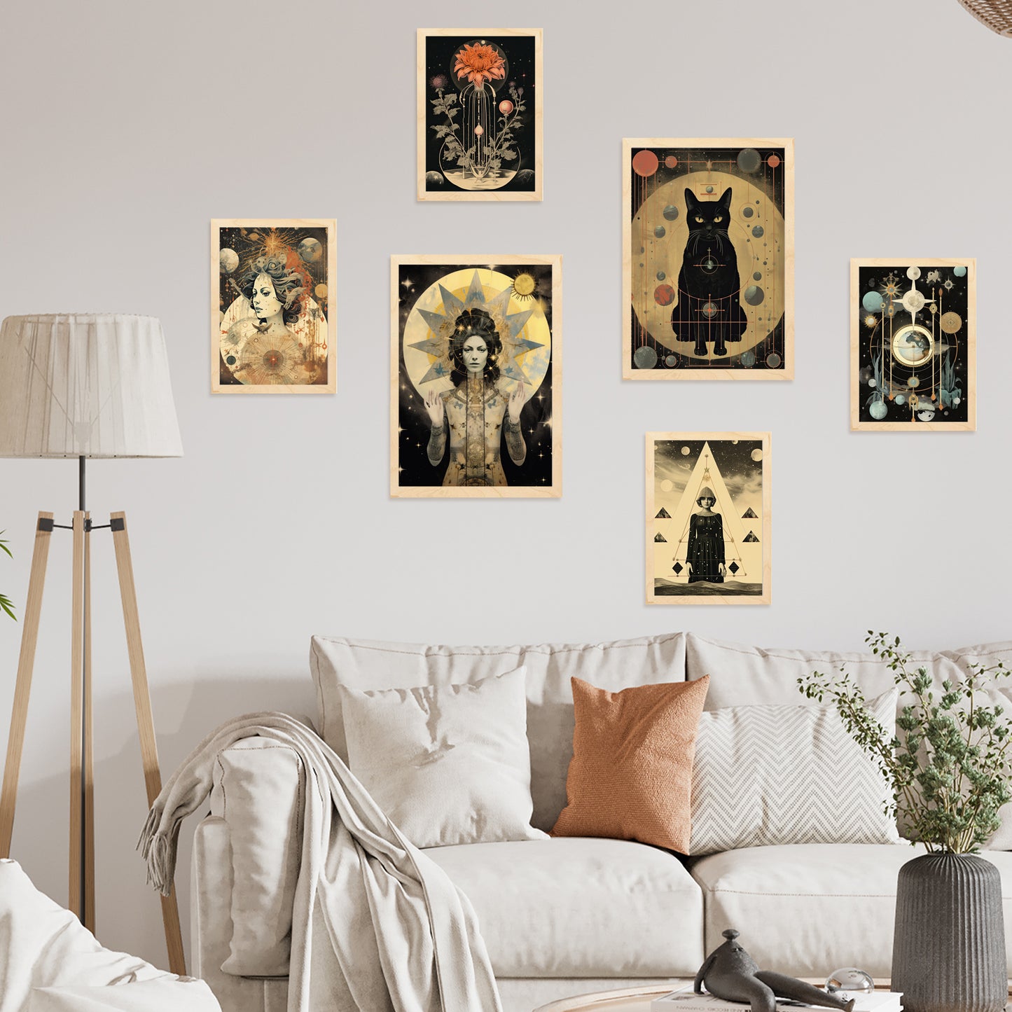 Collage surrealista mujeres estilo esoterico mistico