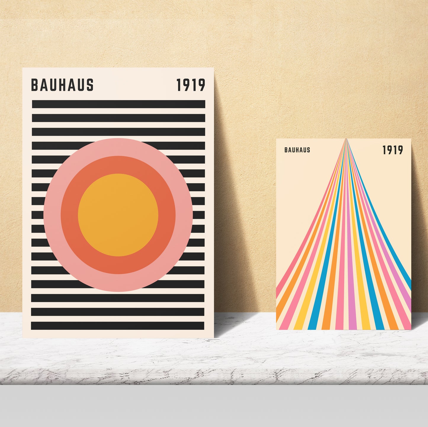 Geometrico Bauhaus colores pastel