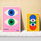 Geometrico Bauhaus colores viibrantes y ojos