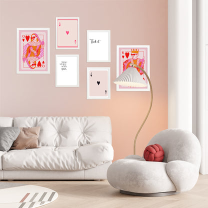Illustraciones de arte moderno tonos rosas