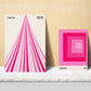 Set de 6 pósters Bauhaus geométricos en rosa y fucsia. Diseños modernos con formas abstractas para decorar habitaciones, oficina o espacios creativos. Tamaños A3 y A4.