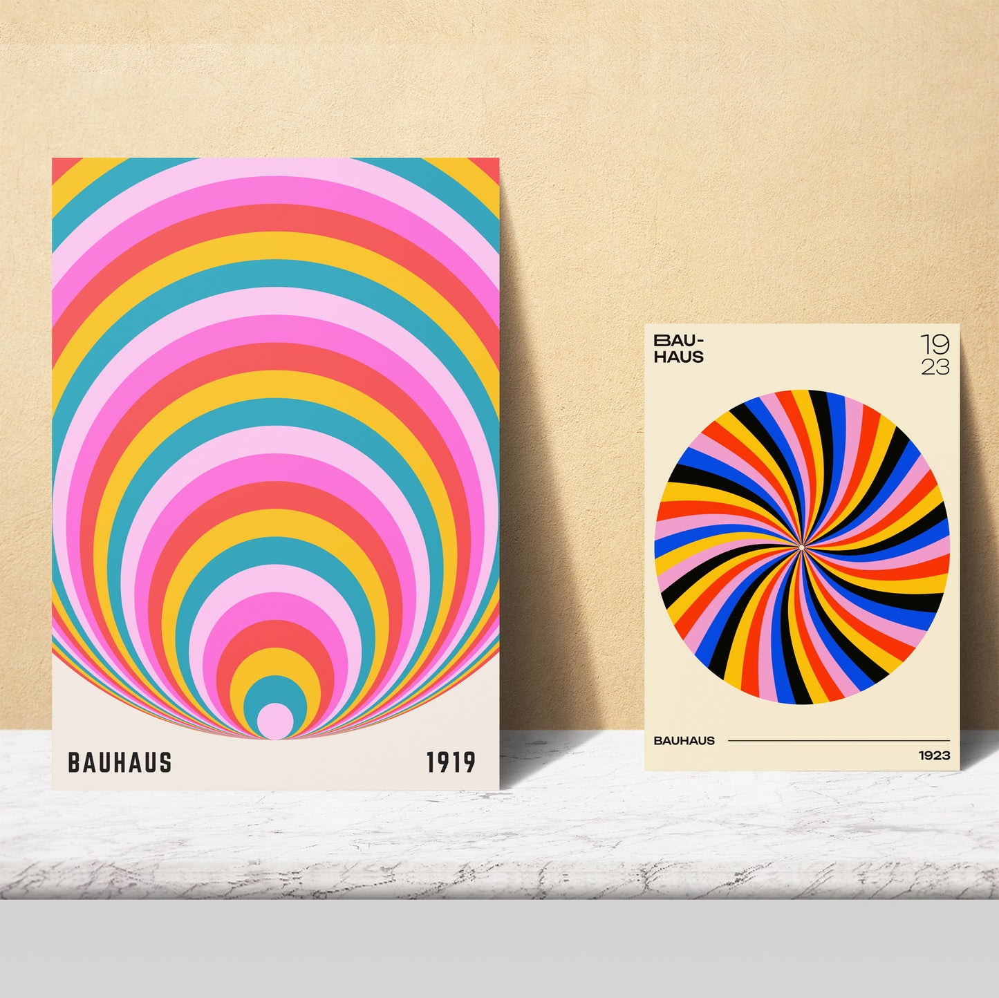 Geometrico Bauhaus colores viibrantes