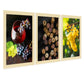 Set de 3 Cuadros de Uvas de Viñedo y Corcho Ilustración impresa en estilo Fotográfico para decorar Cocina, Despensa, Cortijo, Comedor, Restaurante