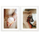 Set de 2 Cuadros Desayuno Croissant Café Ilustración impresa en estilo Fotográfico para decorar las paredes de Cocina, Panadería, Despensa, Comedor, Restaurante, Cafetería