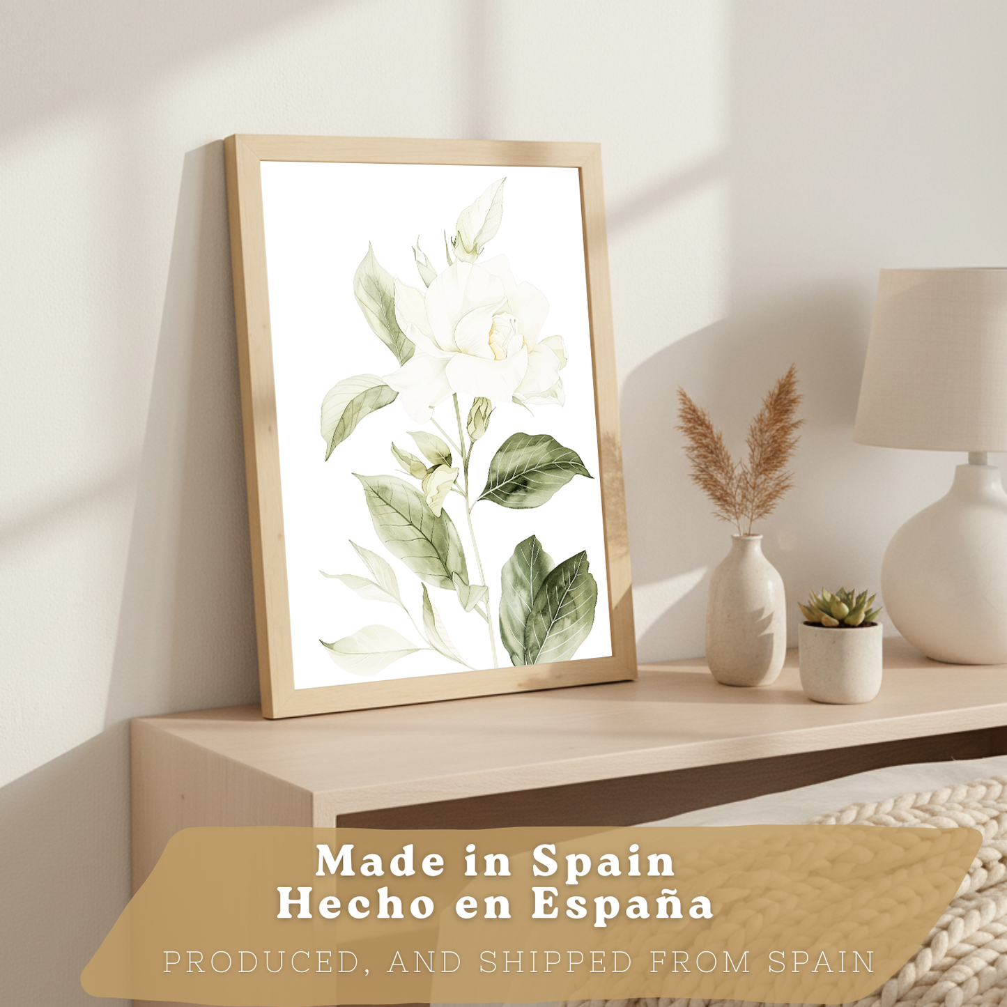 Nacnic Set De 3 Láminas Botánicas Flores Verdes Blancas. Posters Acuarela De Plantas Tonos Verdes Suaves Cuadros. Laminas Decorativas Pared Para Salón Y Dormitorio.