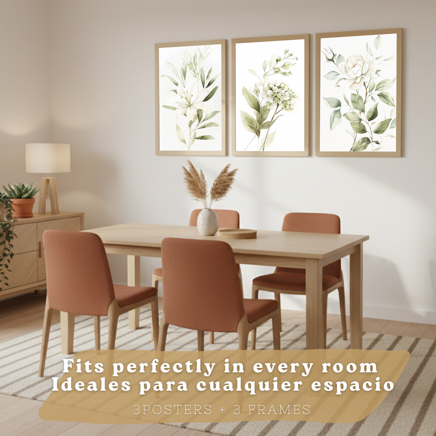 Nacnic Set De 3 Láminas Botánicas Flores Verdes Pastel. Posters Acuarela De Plantas Tonos Verdes Suaves Cuadros. Laminas Decorativas Pared Para Salón Y Dormitorio.