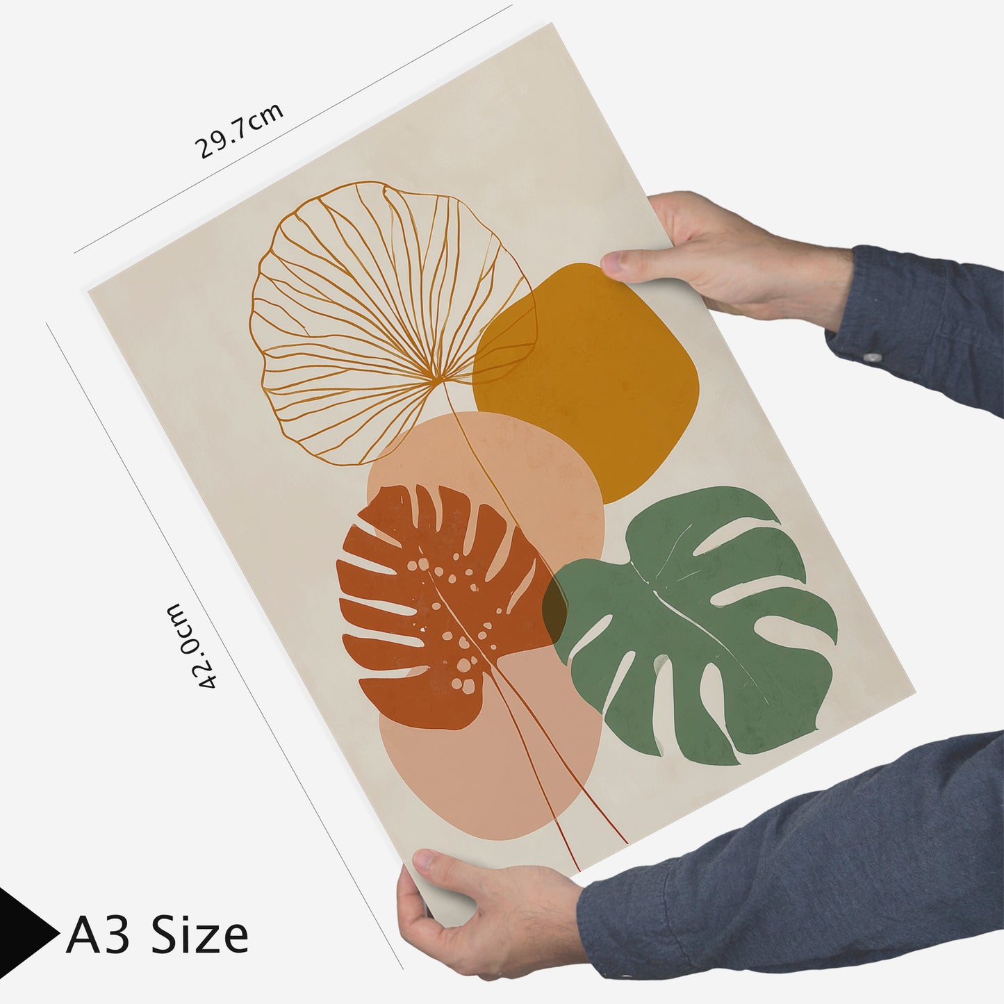 Nacnic 6 Laminas Decorativas Pared. Posters Abstractos. Cuadros Decoracion Salon Modernos. Decoracion Pared lienzos decorativos