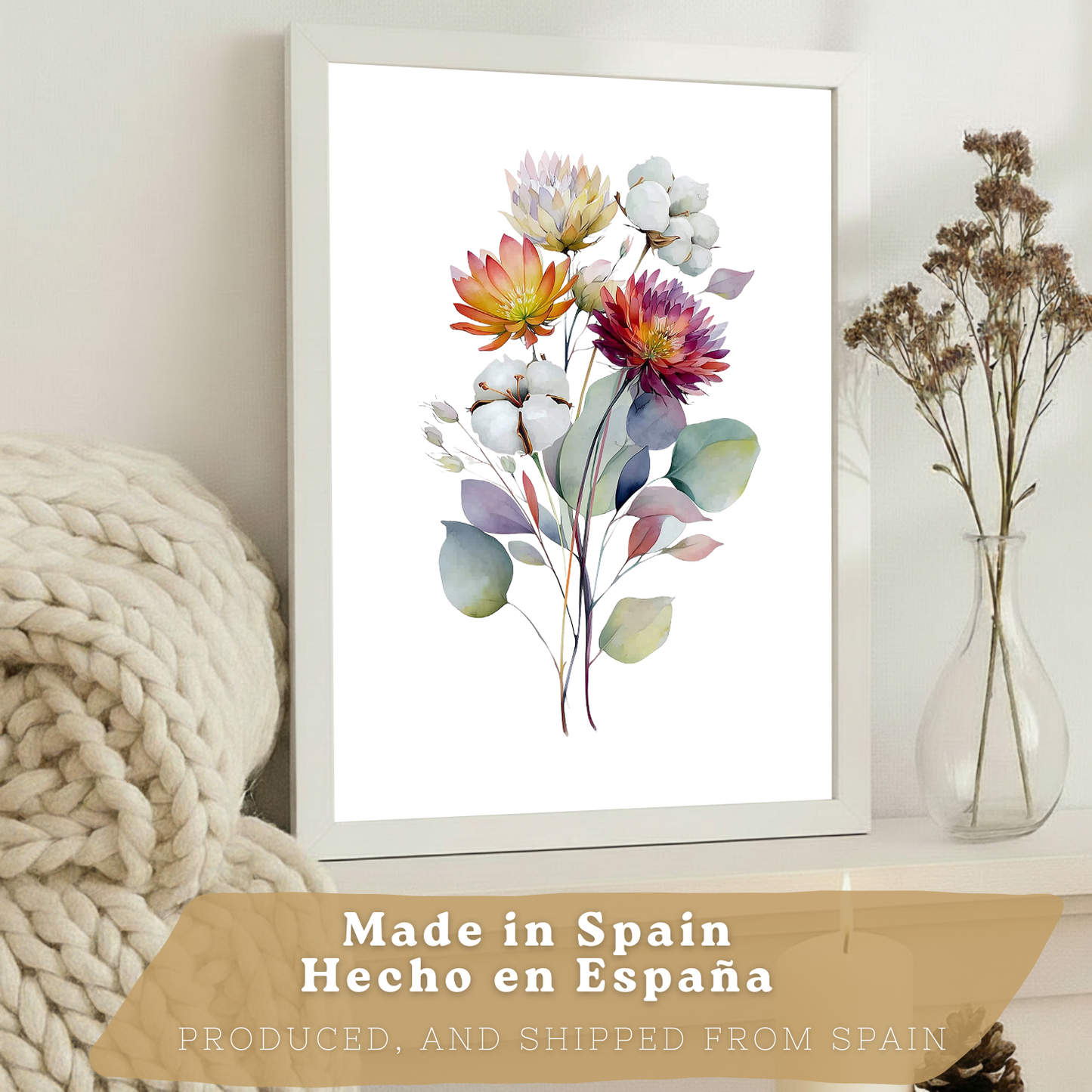 Nacnic Set De 3 Cuadros De Arte Botanico. Laminas Decorativas Pared Floral. Poster De Pared De Flores Modernas. Laminas Decorativas Pared Para Salón Y Dormitorio