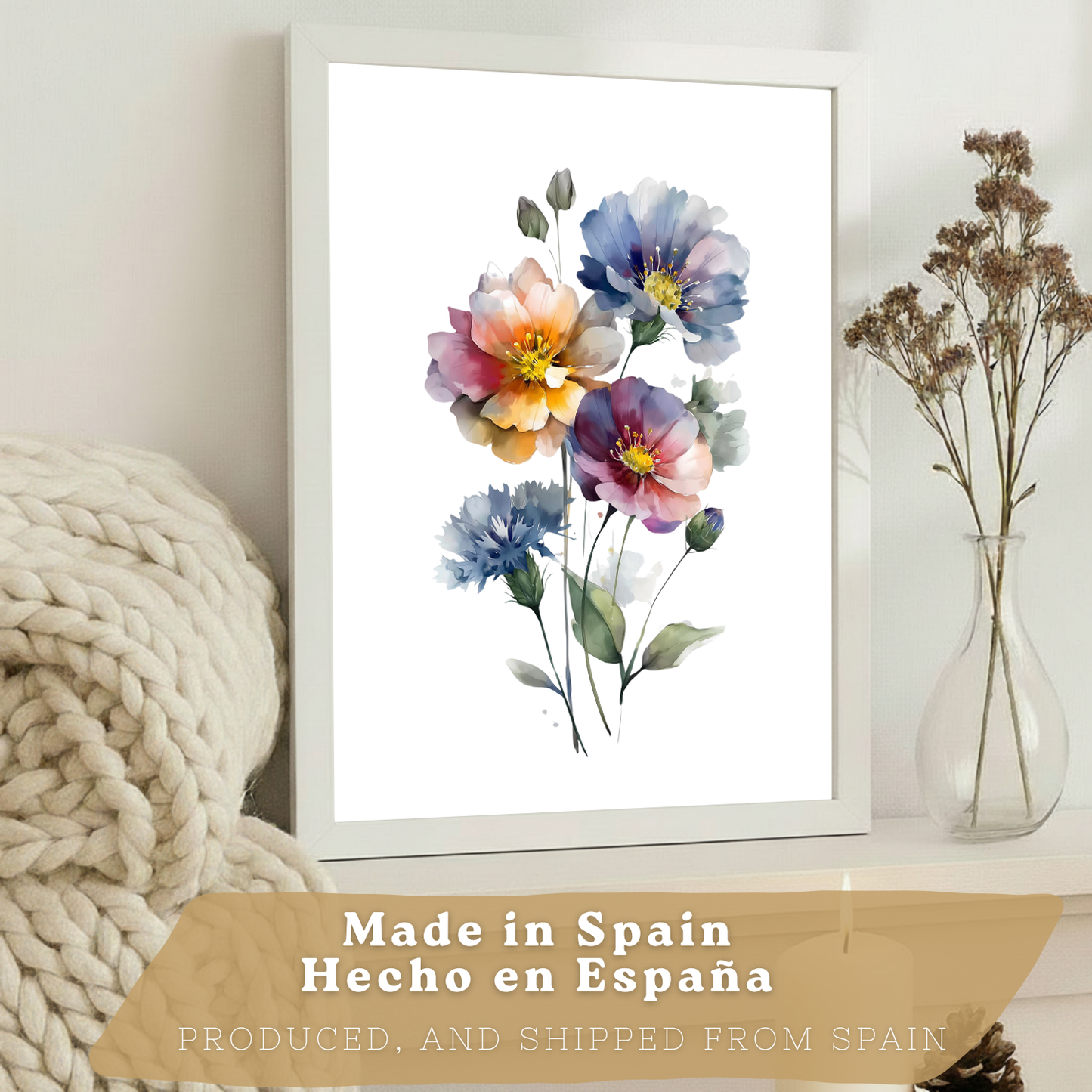 Nacnic Set De 3 Cuadros De Arte Botanico. Laminas Decorativas Pared Floral. Poster De Pared De Flores Modernas. Laminas Decorativas Pared Para Salón Y Dormitorio