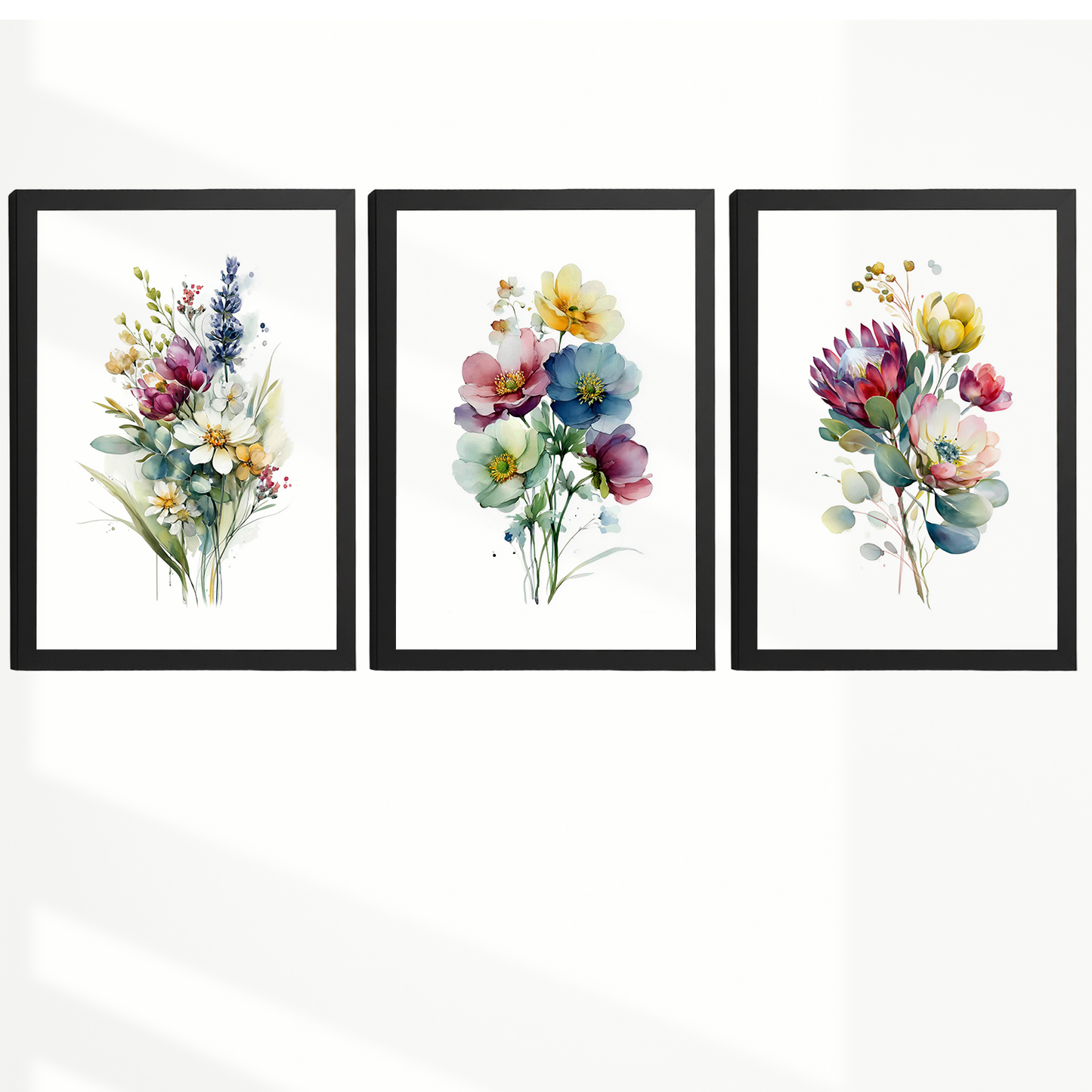 Nacnic Set De 3 Cuadros De Arte Botanico. Laminas Decorativas Pared Floral. Poster Modernas. Cuadros Flores. Laminas Decorativas Pared Para Salón Y Dormitorio