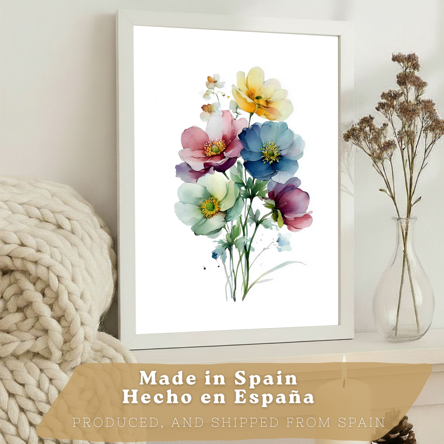 Nacnic Set De 3 Cuadros De Arte Botanico. Laminas Decorativas Pared Floral. Poster Modernas. Cuadros Flores. Laminas Decorativas Pared Para Salón Y Dormitorio