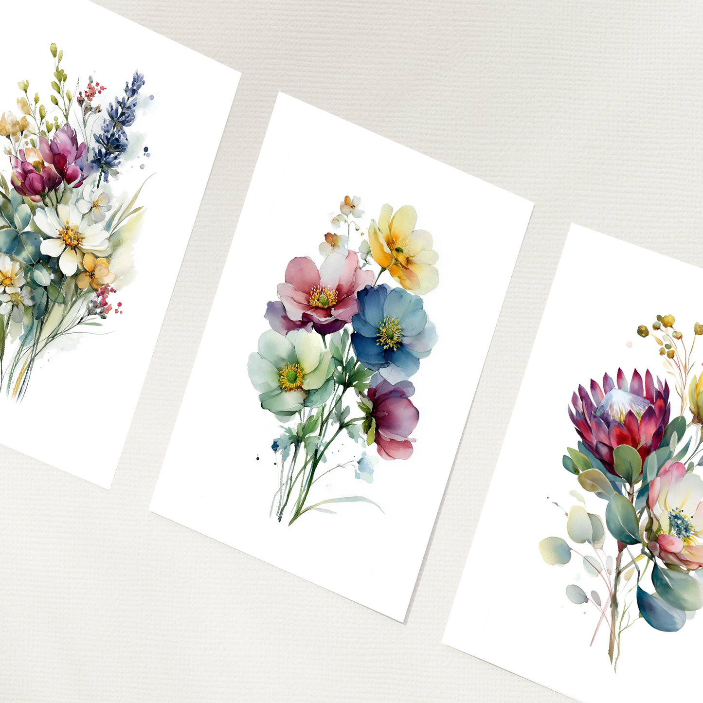 Nacnic Set De 3 Cuadros De Arte Botanico. Laminas Decorativas Pared Floral. Poster Modernas. Cuadros Flores. Laminas Decorativas Pared Para Salón Y Dormitorio