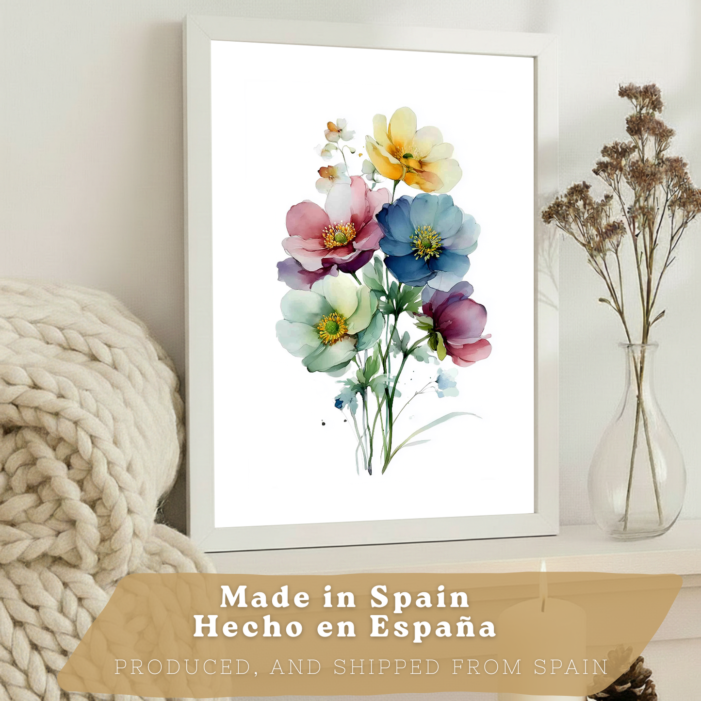 Nacnic Set De 3 Cuadros De Arte Botanico. Laminas Decorativas Pared Floral. Poster Modernas. Cuadros Flores. Laminas Decorativas Pared Para Salón Y Dormitorio