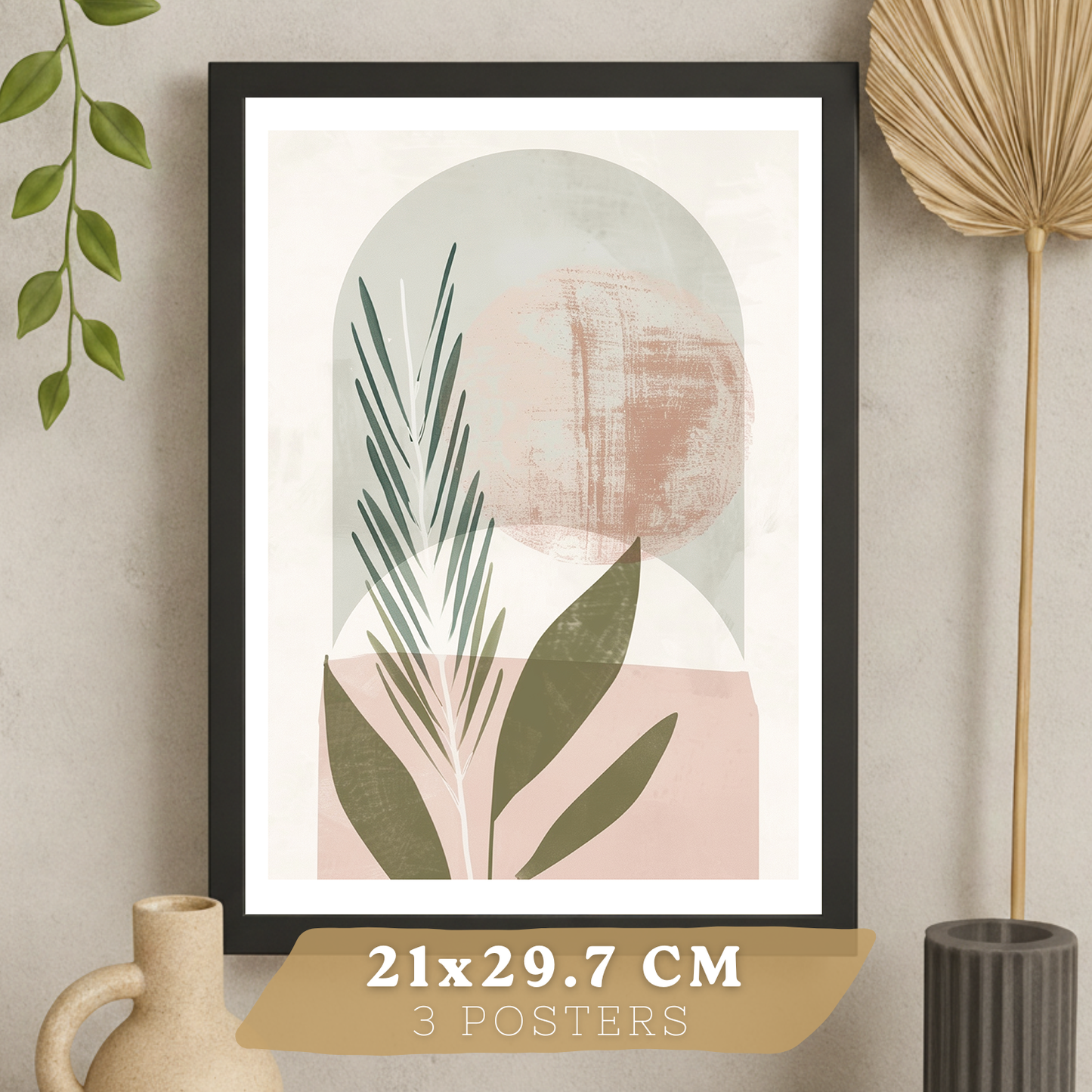 Nacnic Set De 3 Laminas Decorativas Pared Plantas Verde Rosa Para Cuadros Decoracion Salon Modernos Posters Para Pared Cuadros Decorativos Pared Motivos Florales