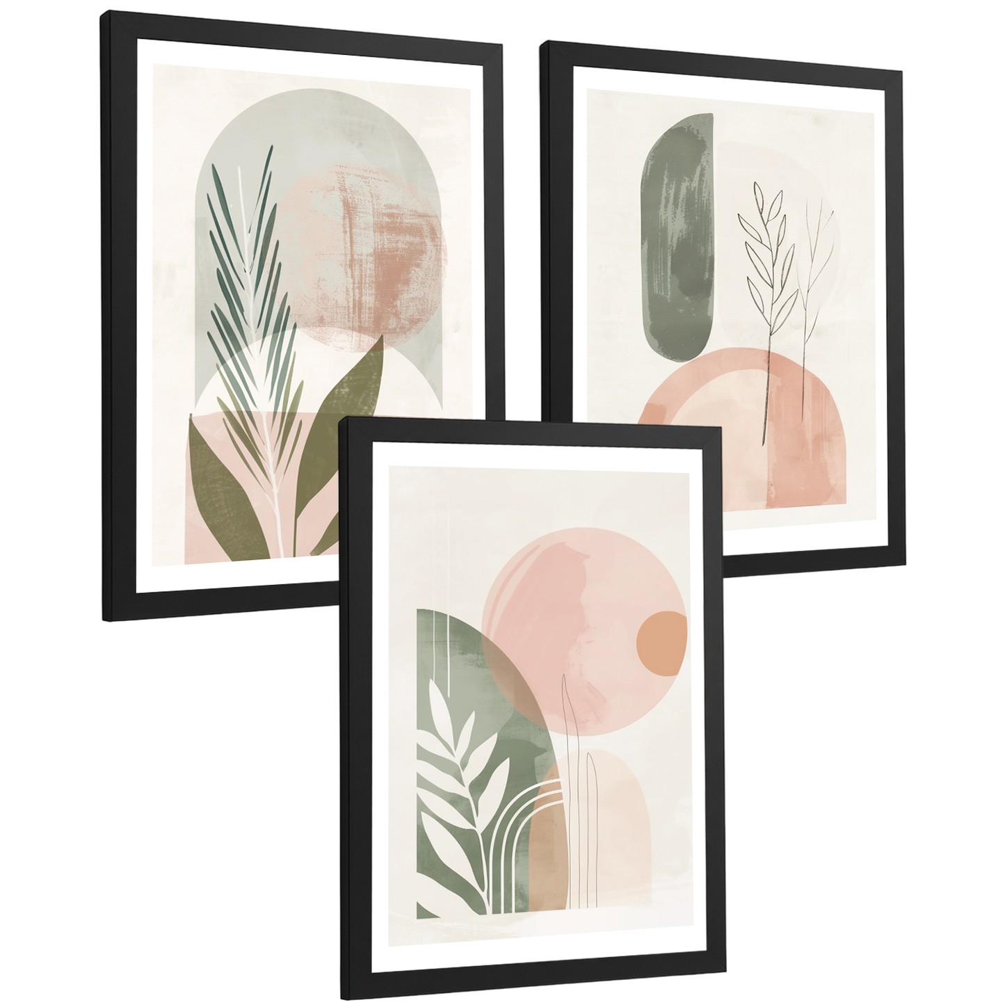 Nacnic Set De 3 Laminas Decorativas Pared Plantas Verde Rosa Para Cuadros Decoracion Salon Modernos Posters Para Pared Cuadros Decorativos Pared Motivos Florales