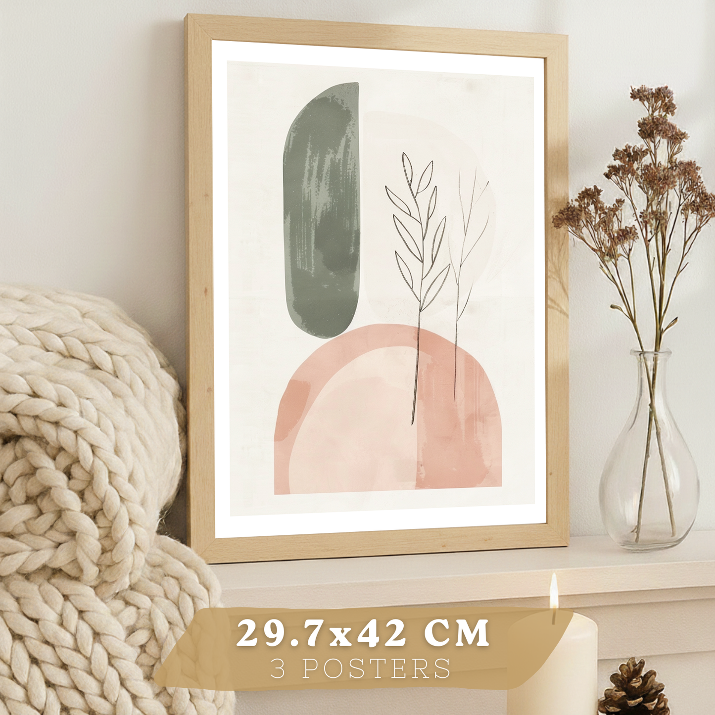 Nacnic Set De 3 Laminas Decorativas Pared Plantas Verde Rosa Para Cuadros Decoracion Salon Modernos Posters Para Pared Cuadros Decorativos Pared Motivos Florales