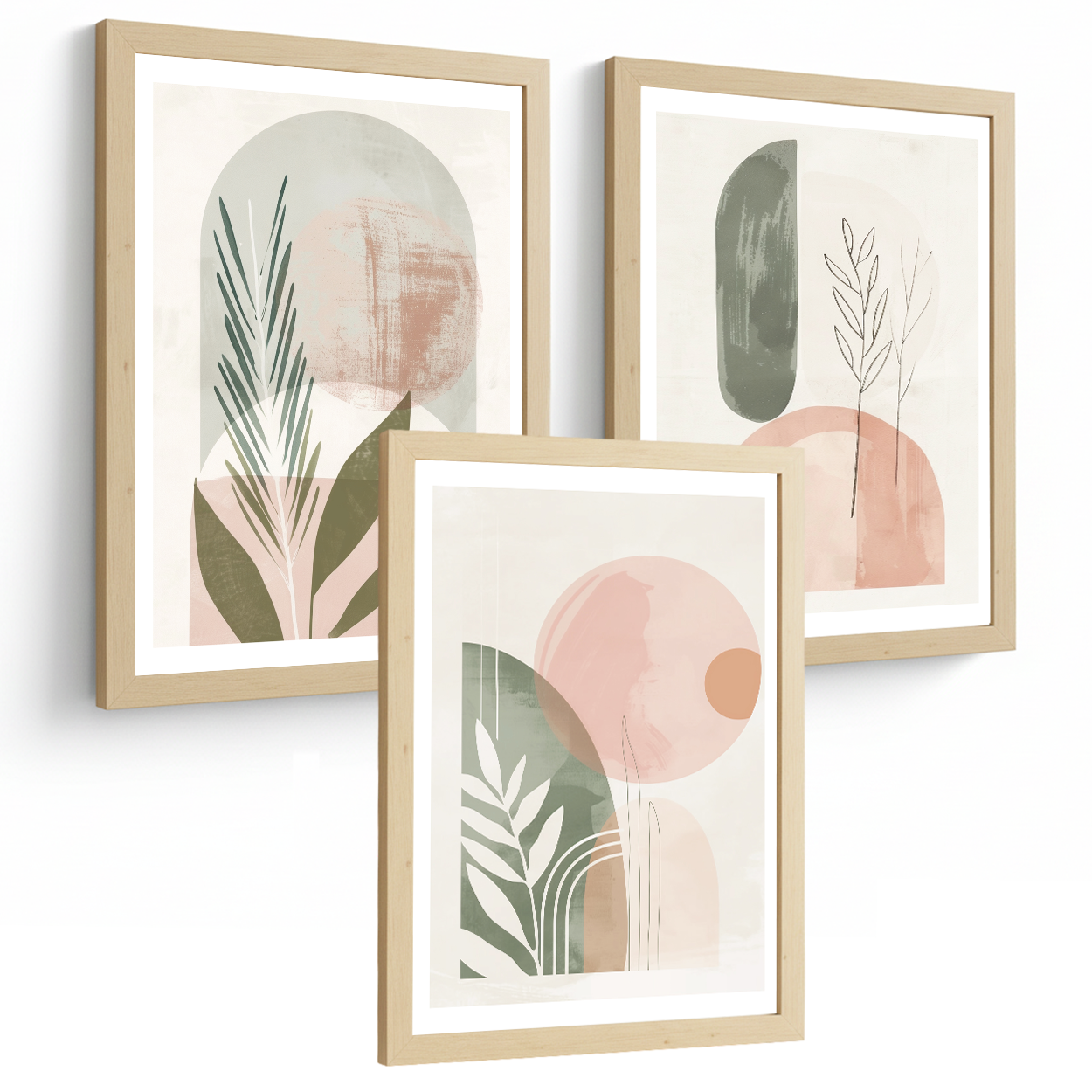 Nacnic Set De 3 Laminas Decorativas Pared Plantas Verde Rosa Para Cuadros Decoracion Salon Modernos Posters Para Pared Cuadros Decorativos Pared Motivos Florales