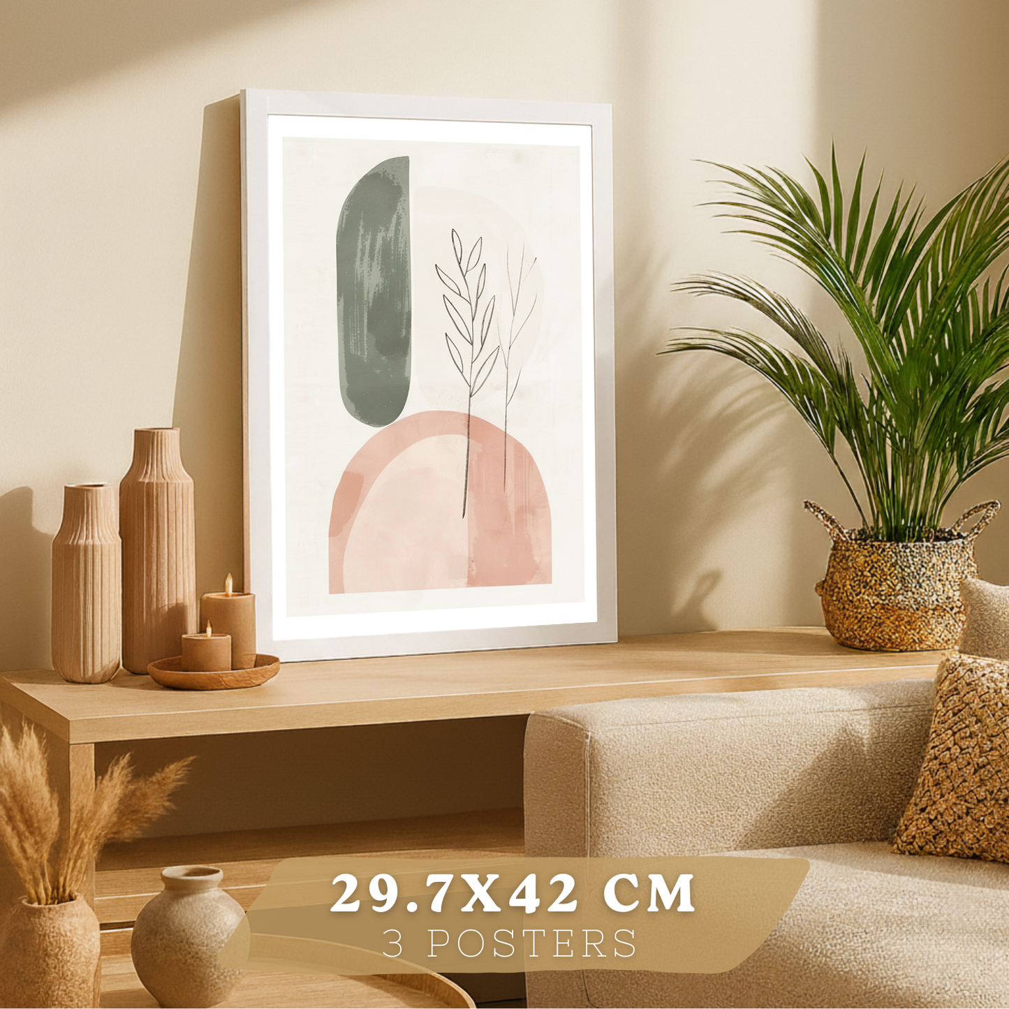Nacnic Set De 3 Laminas Decorativas Pared Plantas Verde Rosa Para Cuadros Decoracion Salon Modernos Posters Para Pared Cuadros Decorativos Pared Motivos Florales