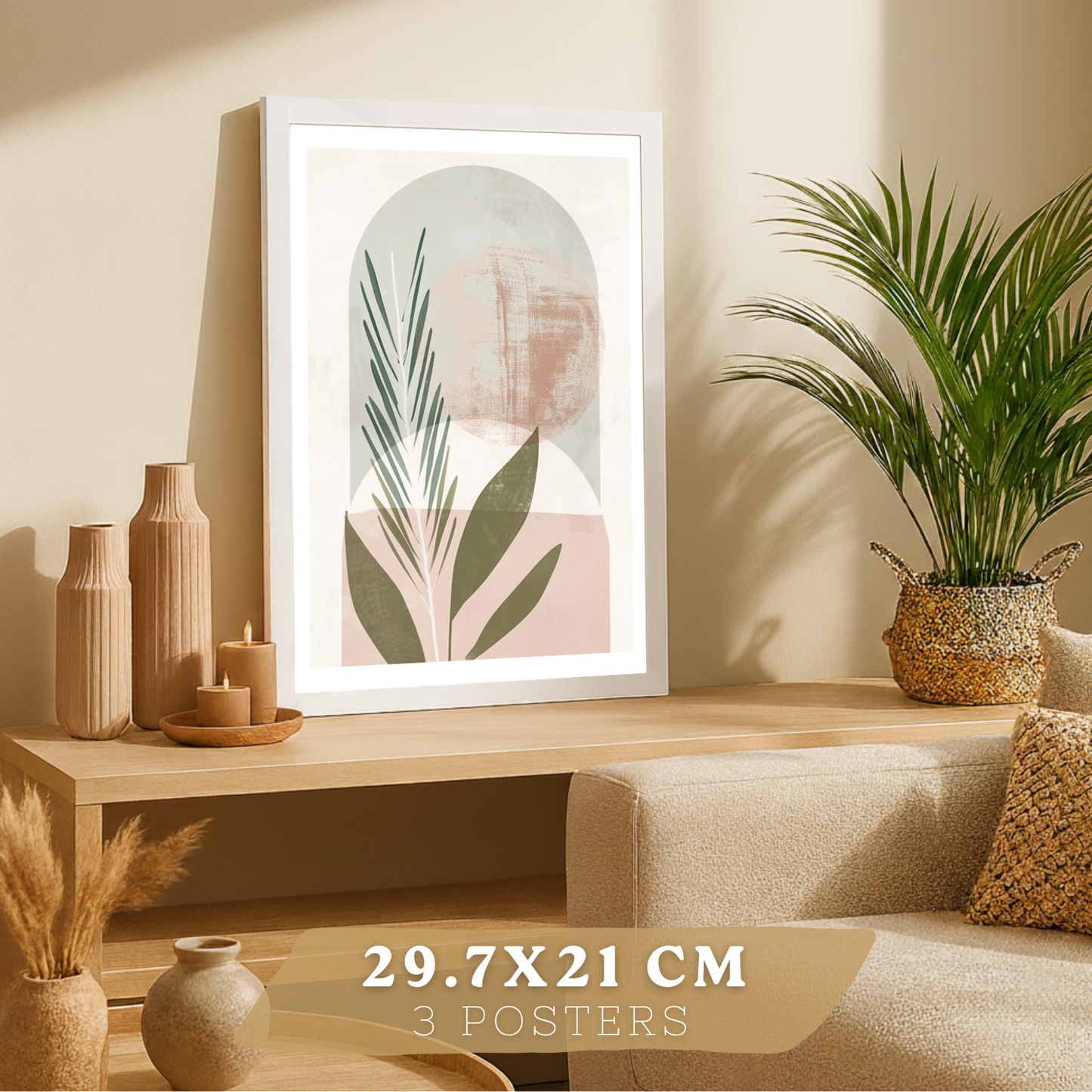 Nacnic Set De 3 Laminas Decorativas Pared Plantas Verde Rosa Para Cuadros Decoracion Salon Modernos Posters Para Pared Cuadros Decorativos Pared Motivos Florales