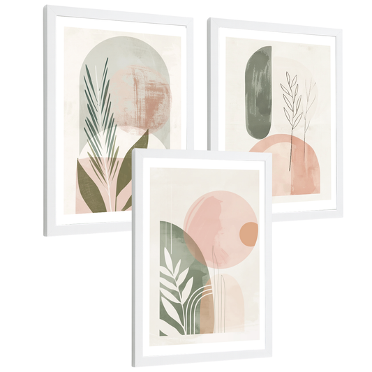 Nacnic Set De 3 Laminas Decorativas Pared Plantas Verde Rosa Para Cuadros Decoracion Salon Modernos Posters Para Pared Cuadros Decorativos Pared Motivos Florales