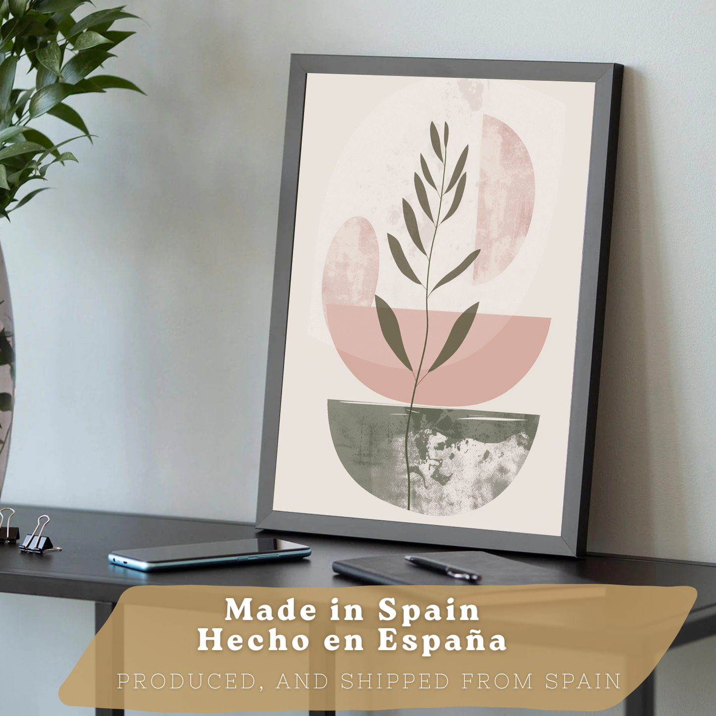 Nacnic Set De 3 Laminas Decorativas Pared Formas Verde Rosa Para Cuadros Decoracion Salon Modernos Posters Para Pared Cuadros Decorativos Pared Motivos Florales