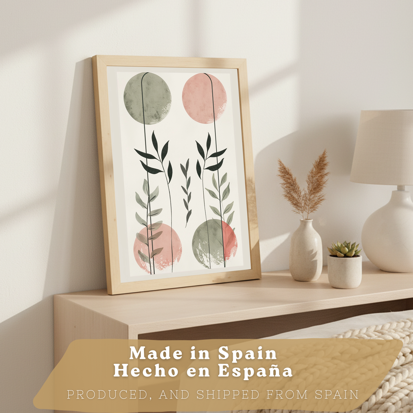 Nacnic Set De 3 Laminas Decorativas Pared Formas Verde Rosa Para Cuadros Decoracion Salon Modernos Posters Para Pared Cuadros Decorativos Pared Motivos Florales