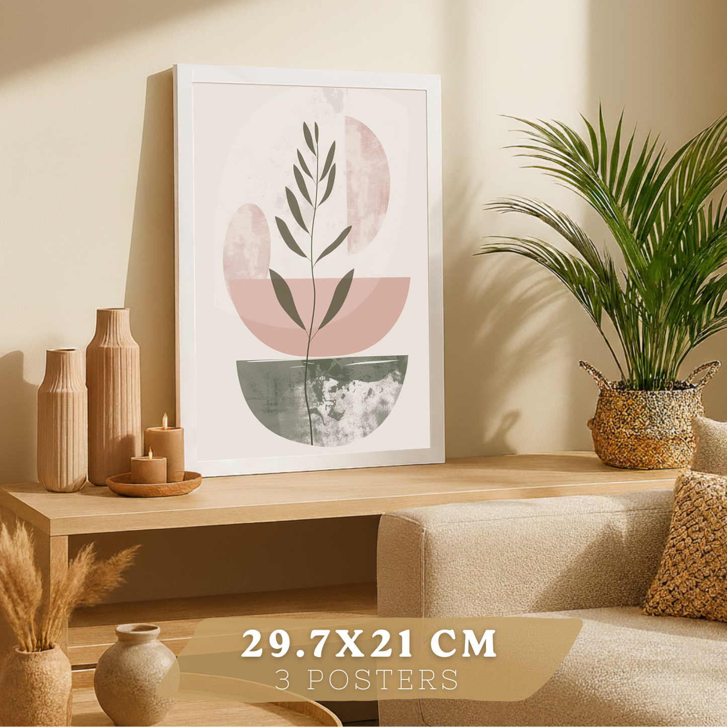 Nacnic Set De 3 Laminas Decorativas Pared Formas Verde Rosa Para Cuadros Decoracion Salon Modernos Posters Para Pared Cuadros Decorativos Pared Motivos Florales