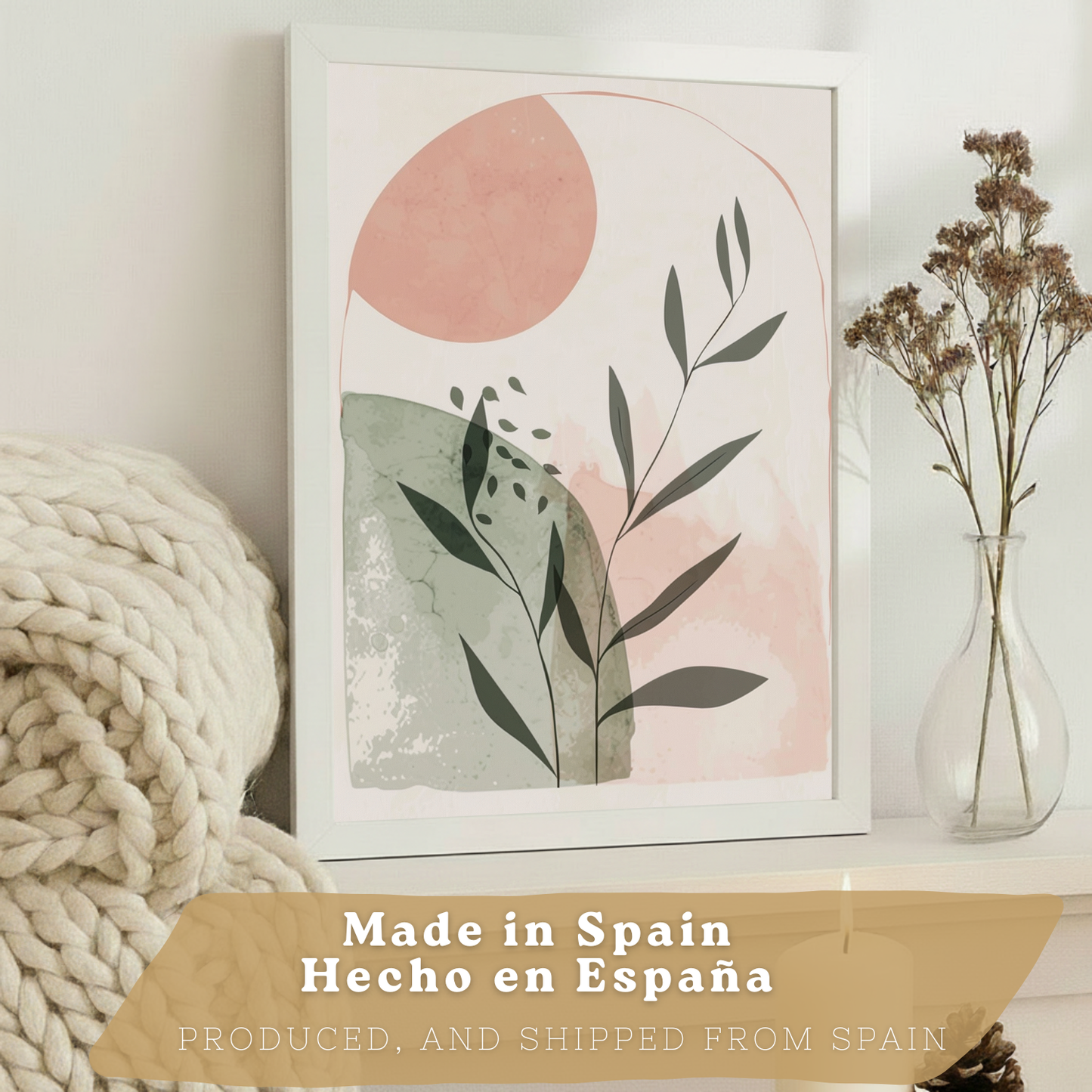 Nacnic Set De 3 Laminas Decorativas Pared Plantas Verde Rosa Pastel Para Cuadros Decoracion Salon Modernos Posters Para Pared Cuadros Decorativos Pared Motivos Florales