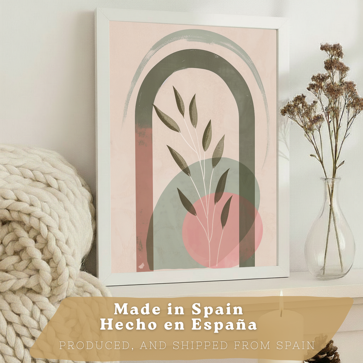 Nacnic Set De 3 Laminas Decorativas Pared Plantas Verde Rosa Pastel Para Cuadros Decoracion Salon Modernos Posters Para Pared Cuadros Decorativos Pared Motivos Florales