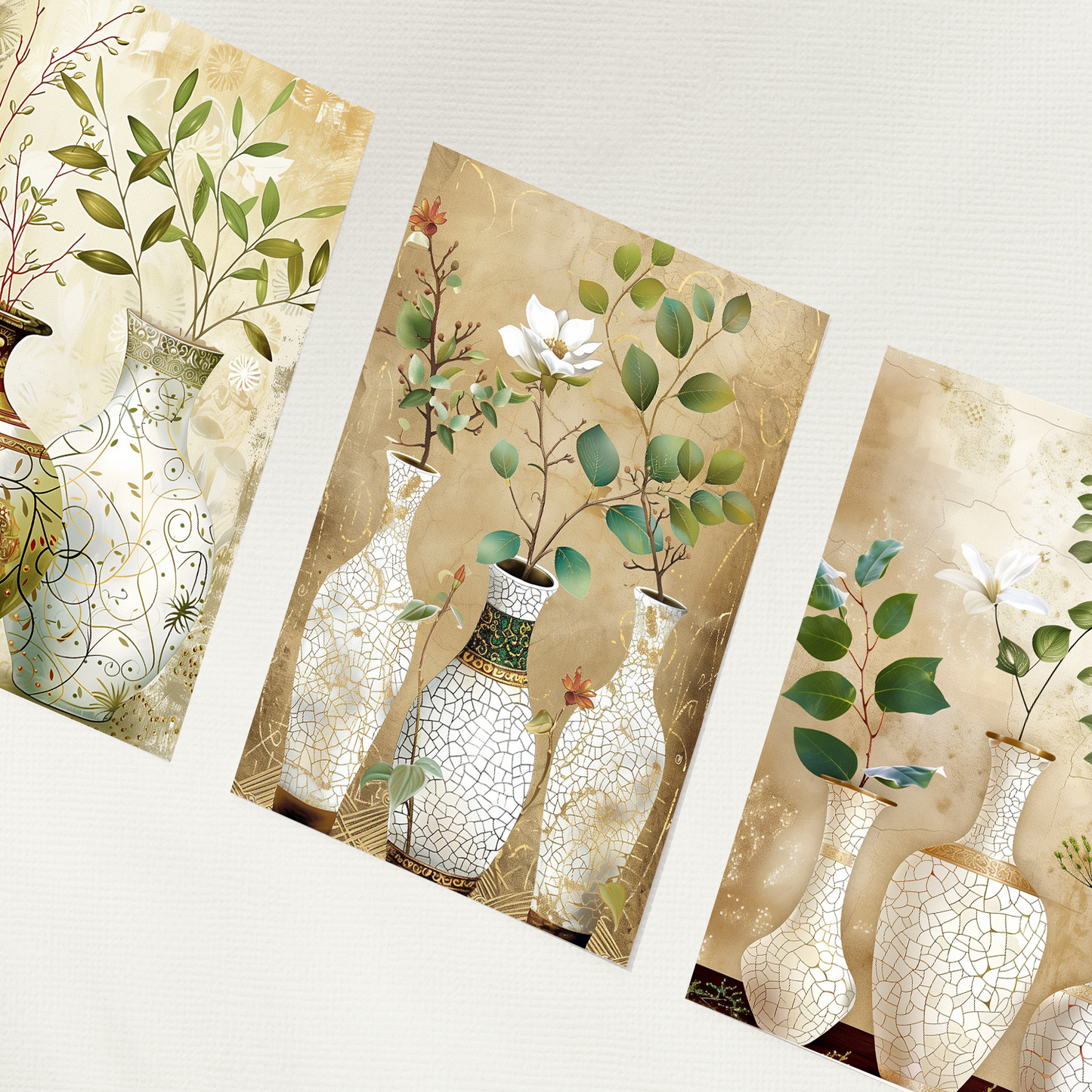 Nacnic Juego De 3 Cuadros Florales. Laminas Decorativas Pared Flores Clasicas. Posters De Pared Botanico Naturaleza. Cuadros Flor Silvestre Pared Para Salón Y Dormitorio.